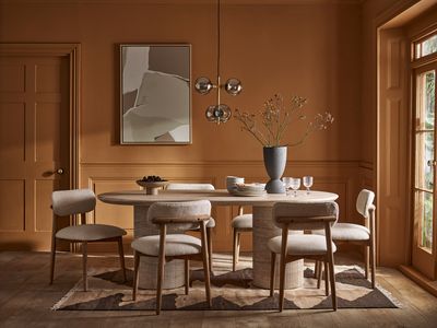 Raina Dining Table Travertine Finish