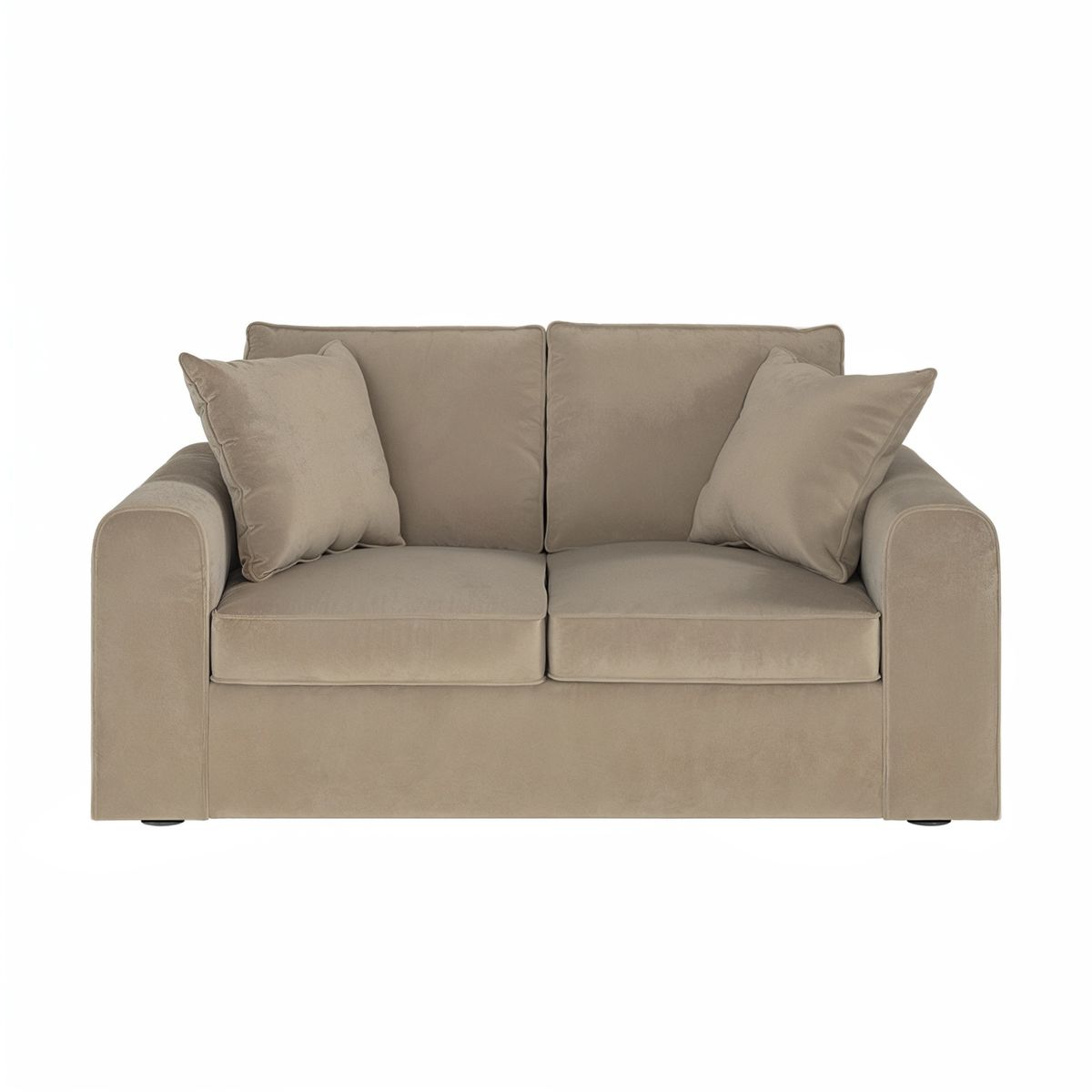 Solace+Co Ainsley 2 Seater Sofa Beige Velvet
