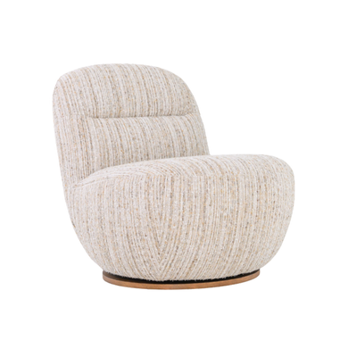 Susie Swivel Chair in Textured Weave