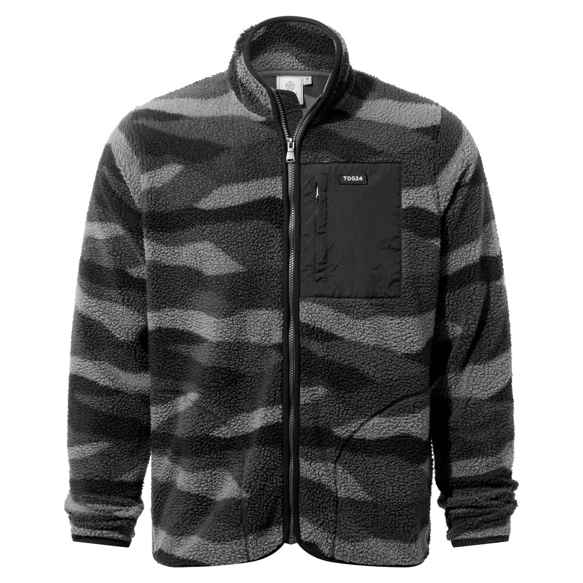 Haxwell Men's Sherpa Fleece - Black Landscape Print