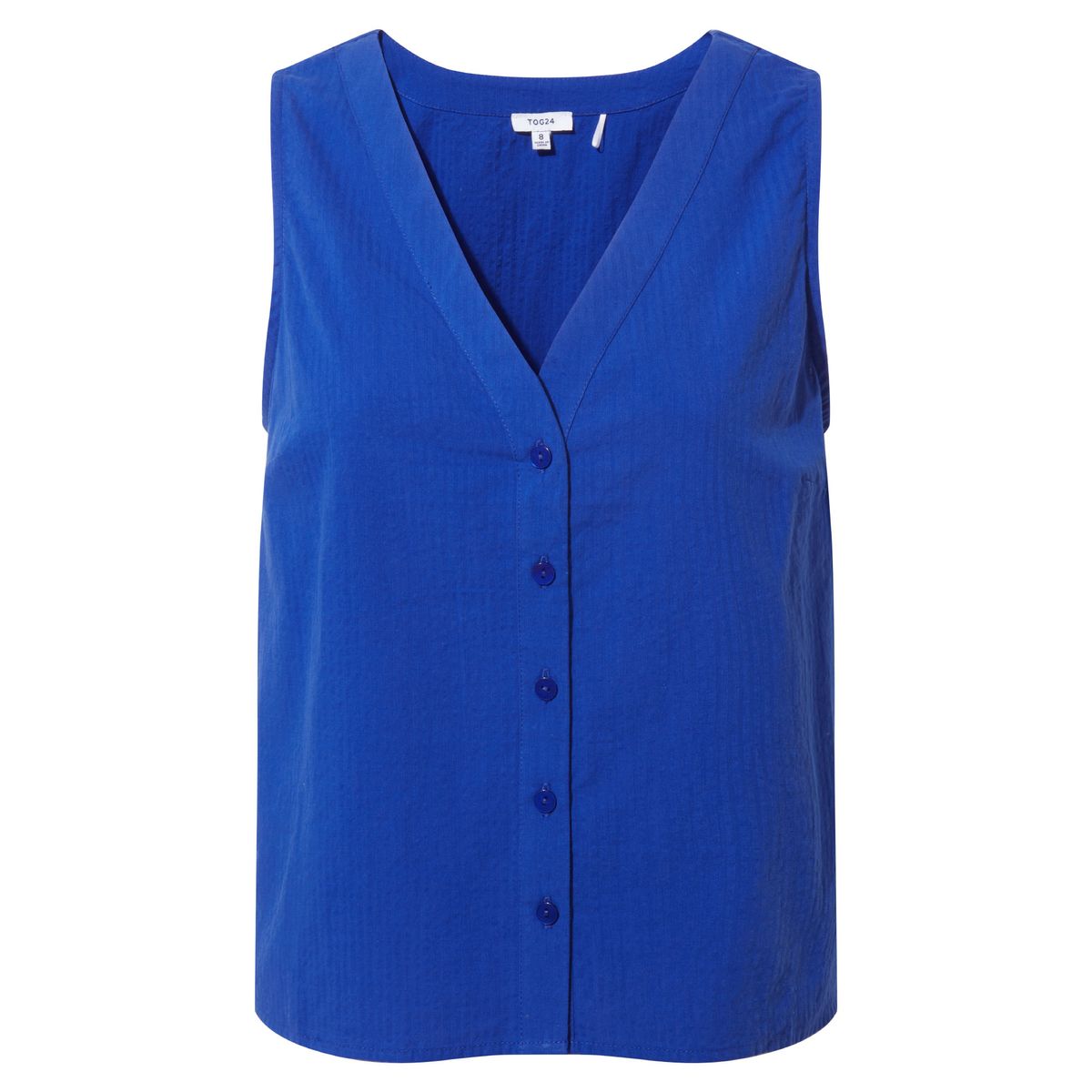 Zuzanna Women's Button Down Vest - Ultramarine Blue