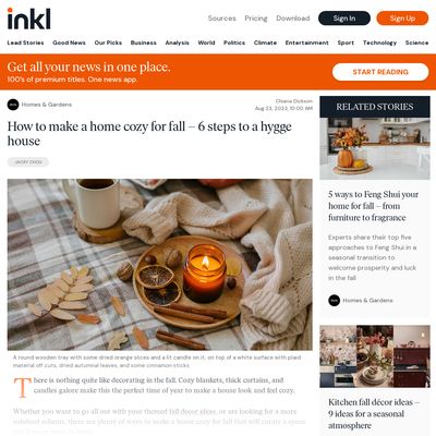 Screencapture of inkl