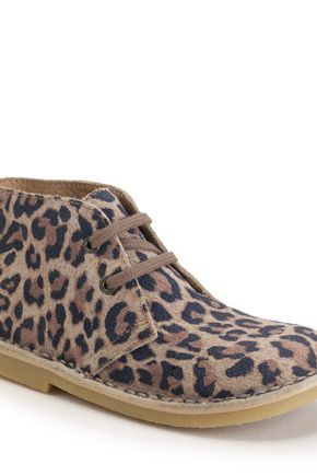 Colorado Leopard nubuck lace-up girls desert boots