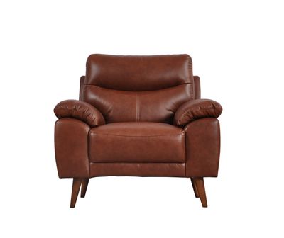 Vantage Genuine Leather Tan Armchair