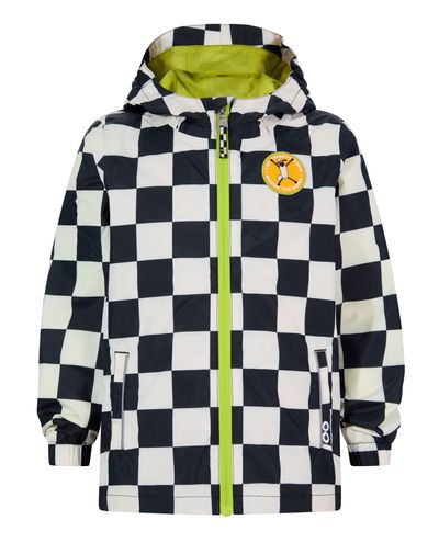 Cohampshire Kids Shaun the Sheep Waterproof Jacket - Black White Checkerboard