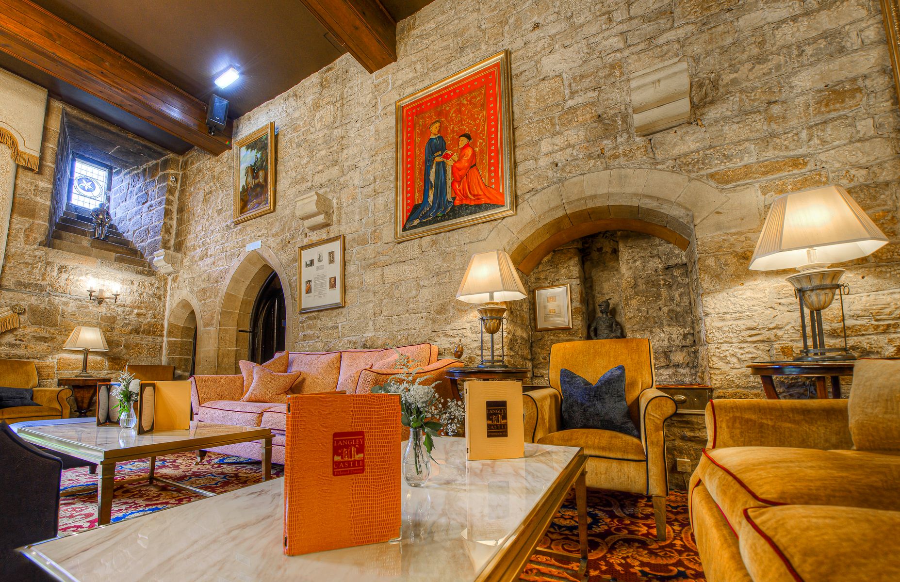 The Drawing Room at Langley Castle hotel and restaurant, Northumberland UK (pic 2026)