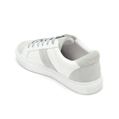 Hoxton Stripes White and Grey Trainers from Cocorose London