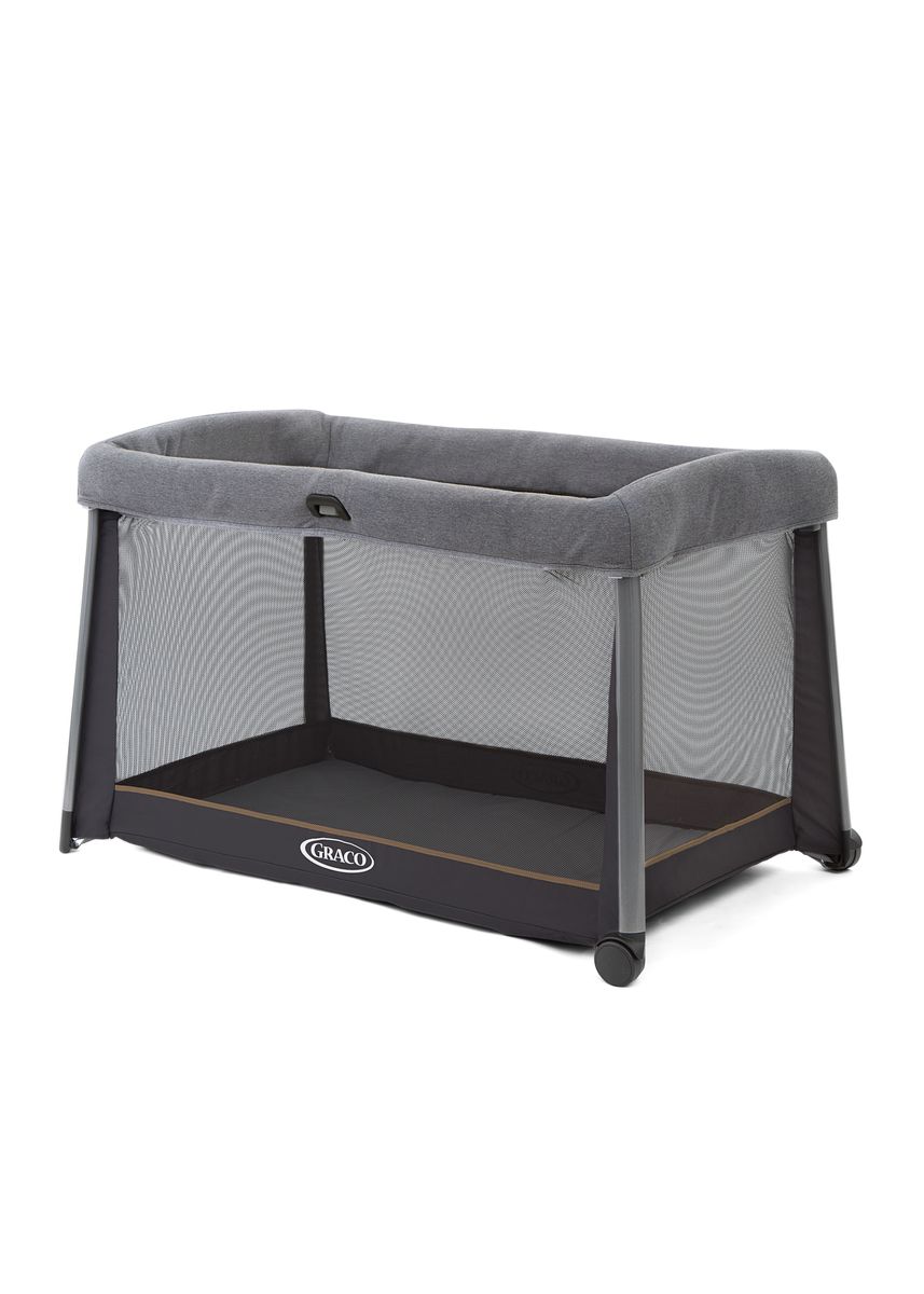 Graco's new FoldLite Travel Cot pictured side on