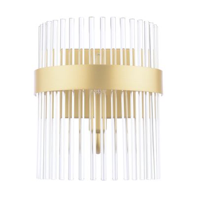 Alexa Wall Light Glass and Matt Antique Brass