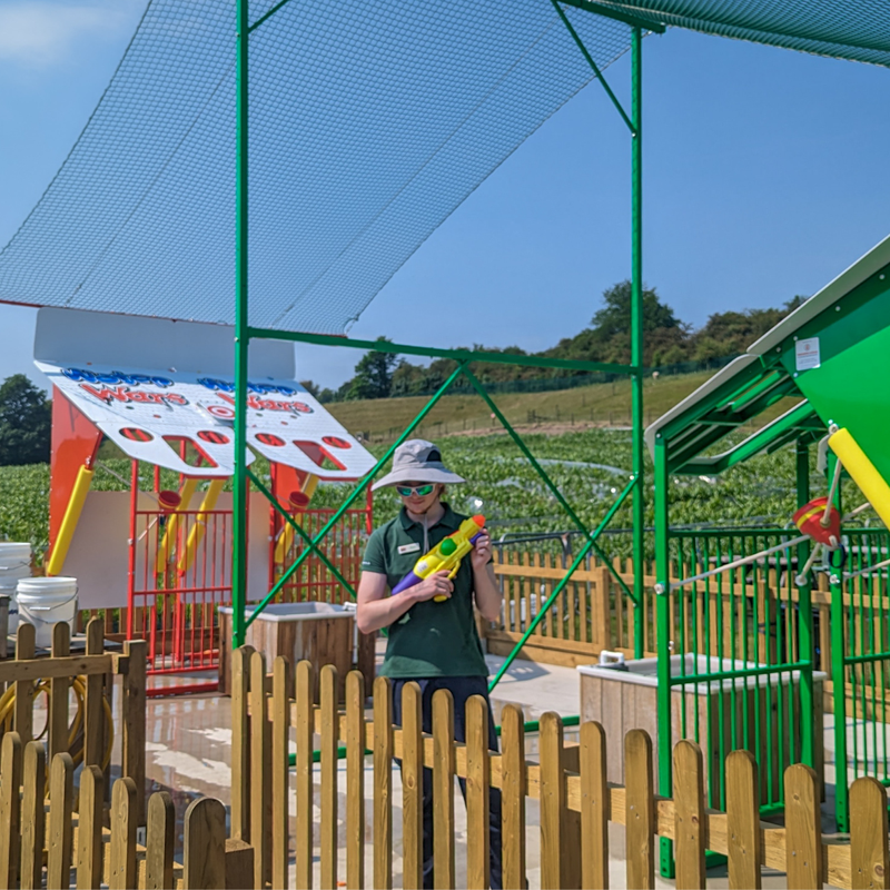 New Water Wars attraction at the Lakeland Maze Farm Park