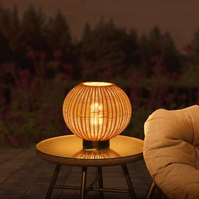 Orta Rechargeable Rattan Table Lamp