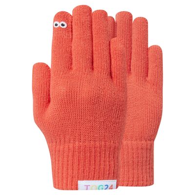 Soay Kids Shaun the Sheep Knit Gloves - Satsuma Orange