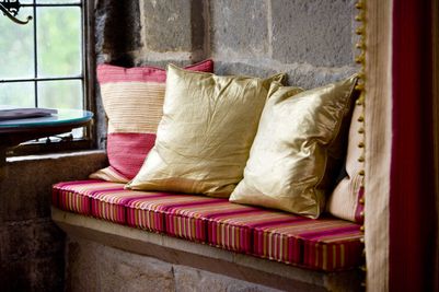 Window seat at Langley Castle Hotel