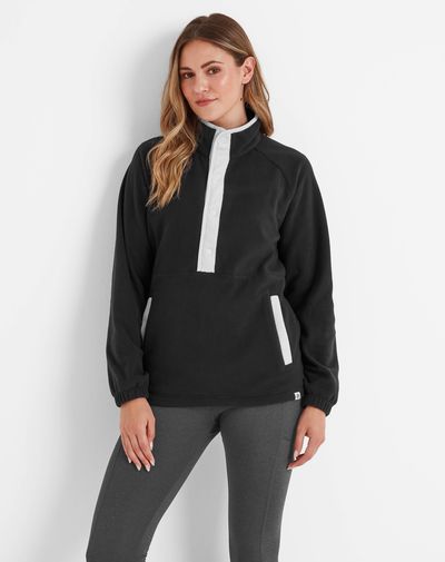 Beasly womens half zip fleece - black