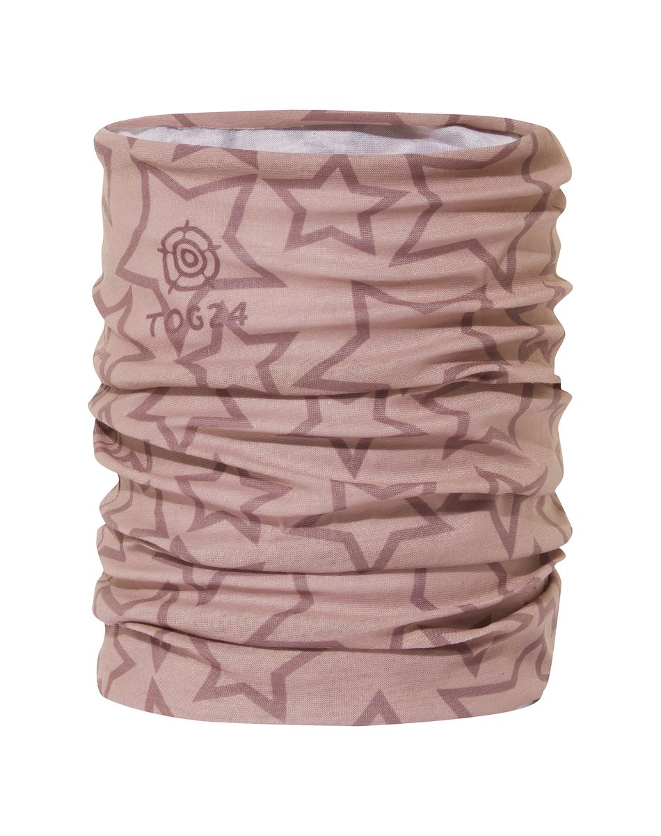 Snood Multifunctional Neck Warmer - Faded Pink Star Print