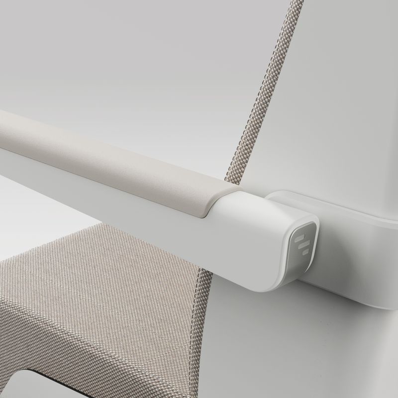 Close up of ALIZÉ rail seat arm.