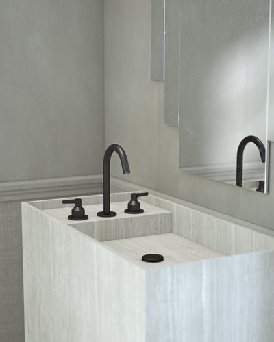 Folio Deck Mounted Basin Tap in Dark Bronze