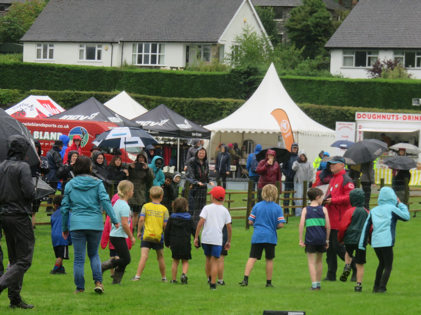 Start of the Under-9s fell race at Grasmere Lakeland Sports and Show 2024.