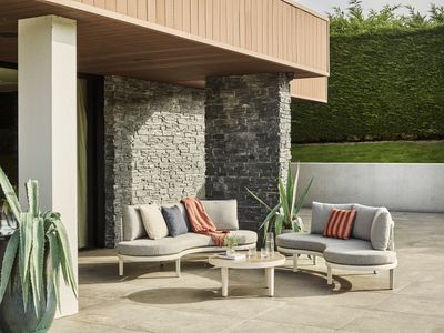 Florence Contemporary Double Sofa Lounge Set with Coffee Table