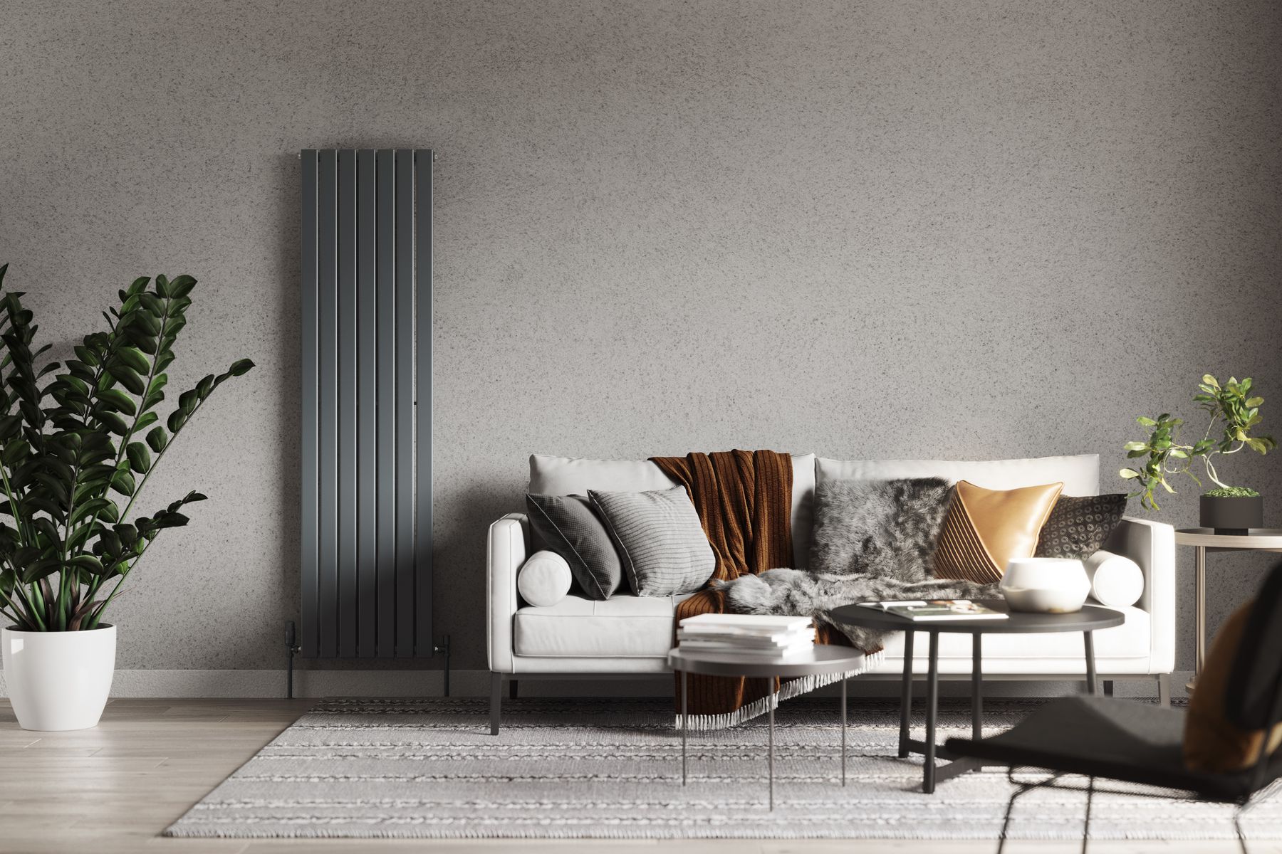 Typhoon - Anthracite Vertical Radiator H1800mm x W476mm Single Panel.jpg