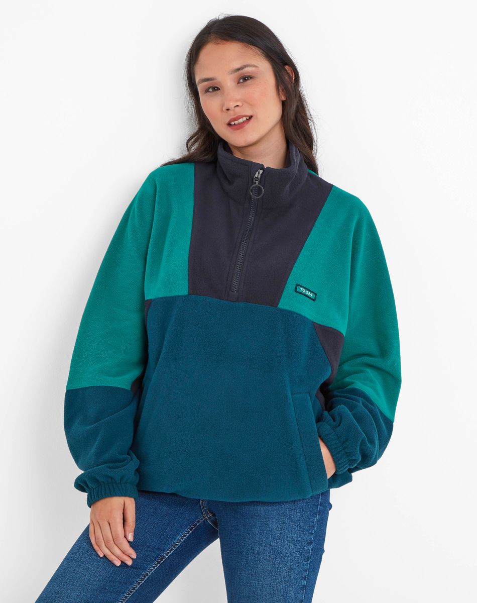 Aztec fleece jacket - navy
