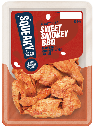 Squeaky Bean Sweet Smokey BBQ Marinated Chicken Style Pieces