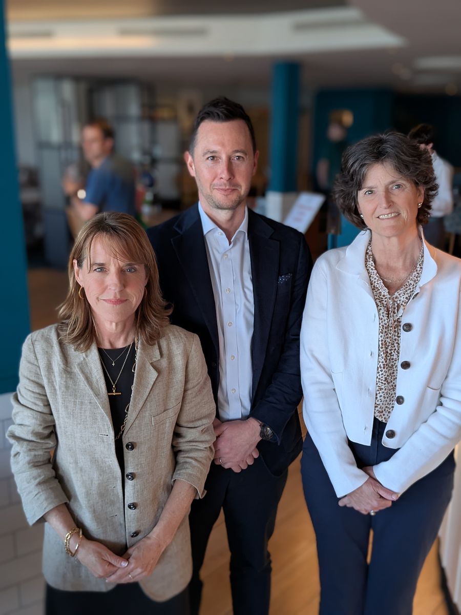 (left to right): Nicola Poole, Colm McGinley and Rebecca Kashti