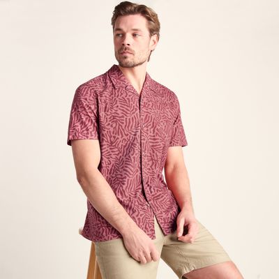 Wallsend Mens Short Sleeve Shirt - Redwood