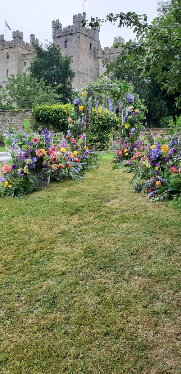 Part of the way to the new Woodland Wedding area at Langley Castle Hotel, Northumberland