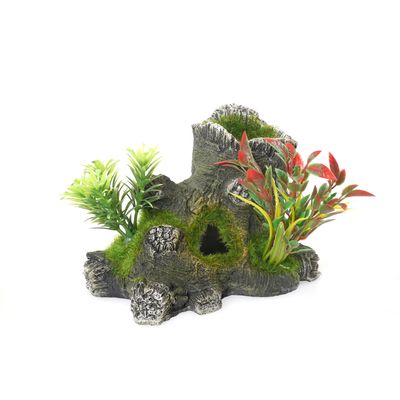 Hollow Stump With Plants Small