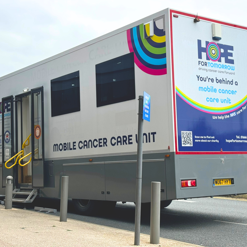 Linda, Hope for Tomorrow's mobile cancer care unit - Yorkshire