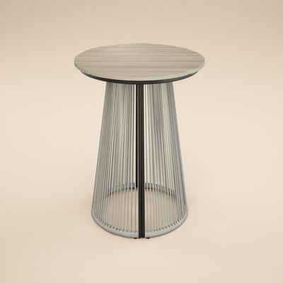 SOLACE+CO Hana Table & Lita Chairs Garden Bar Set Dark Brown