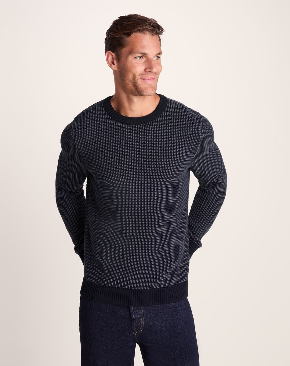 Richie Men's Knitted Jumper - Dark Indigo