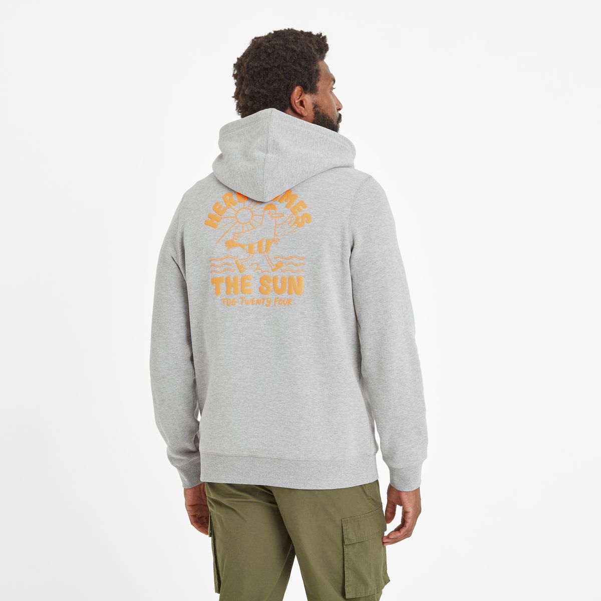 Forbes men's hoody - mid grey marl
