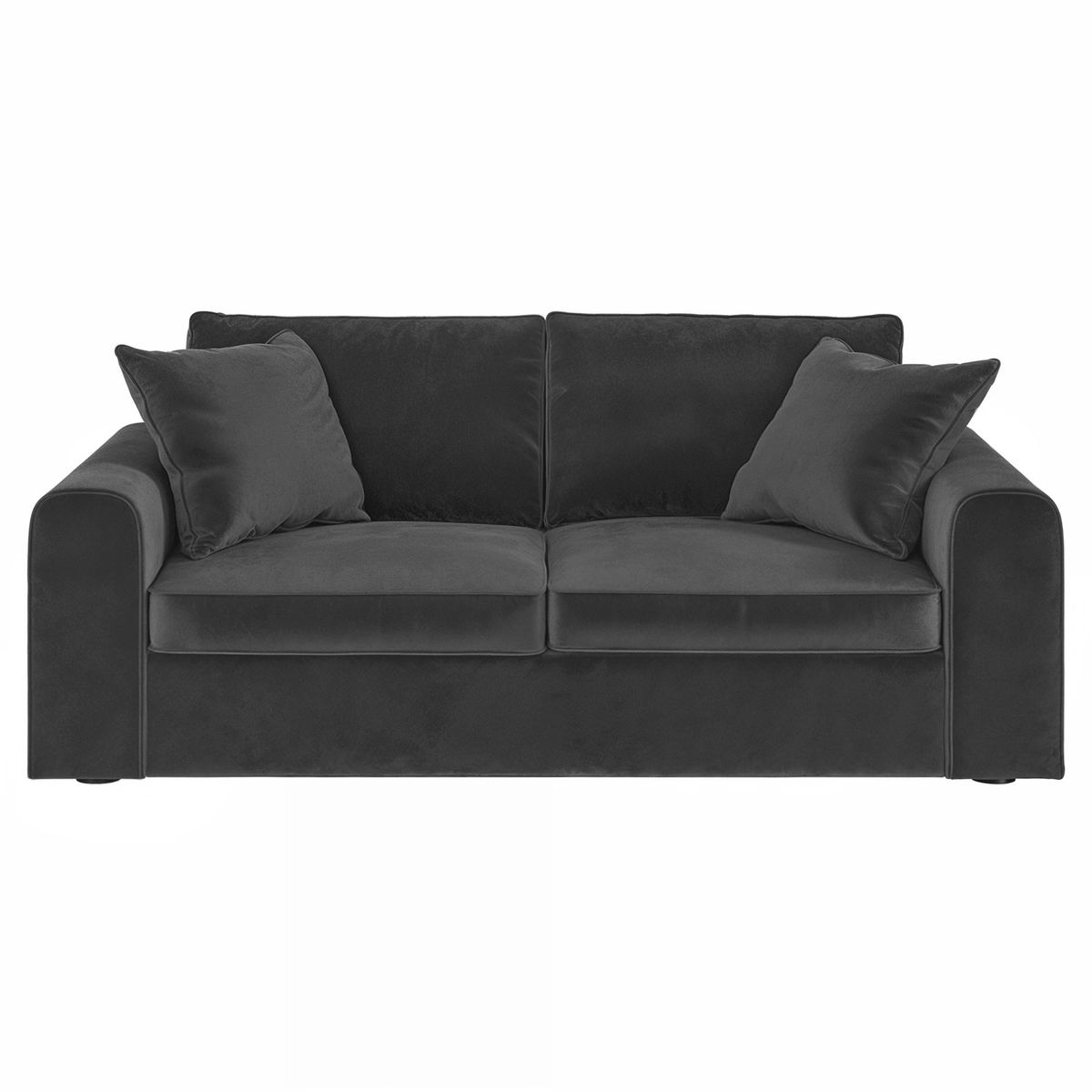 Solace+Co Ainsley 3 Seater Sofa Charcoal Velvet
