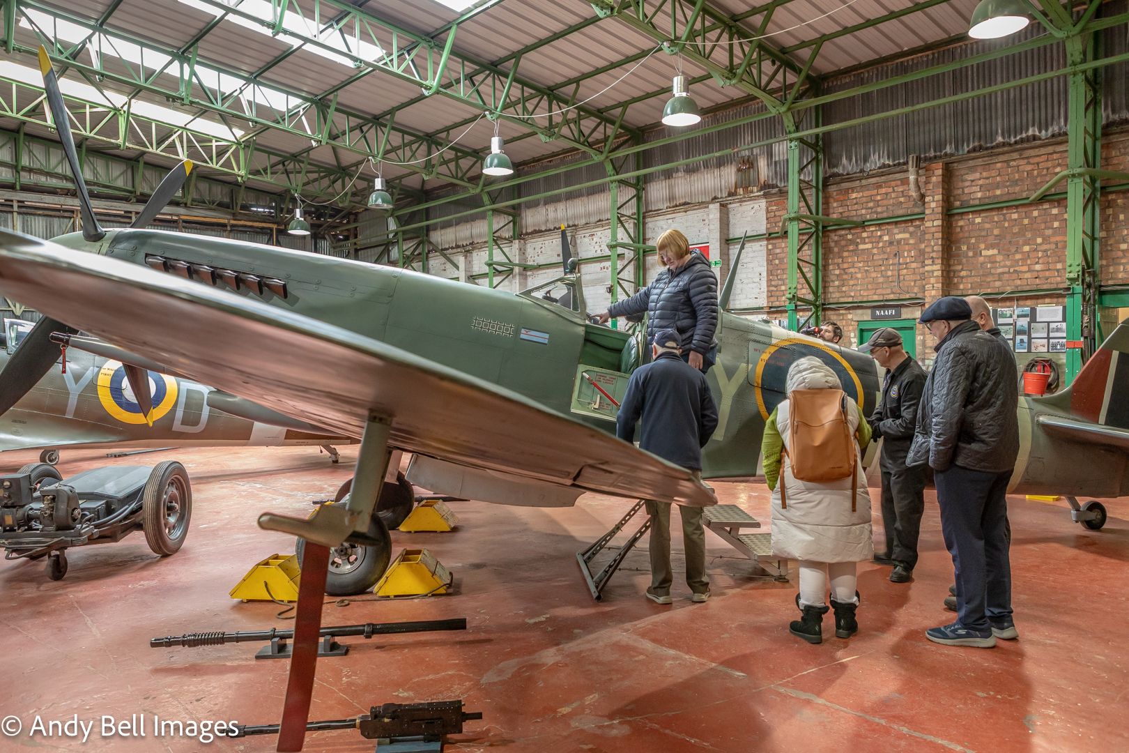 Visitors get close to aircraft at the Spitfire Visitor Centre: Hangar 42, Blackpool