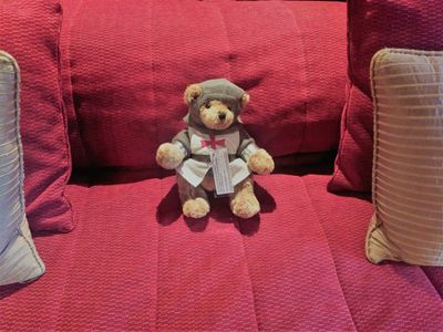 Langley Bear at Langley Castle Hotel, Northumberland, UK