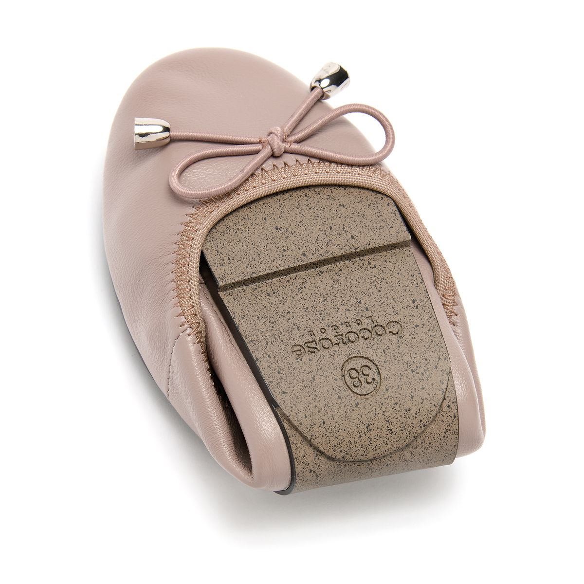 Sandringham Dusky Pink Leather Ballet Flats from Cocorose London