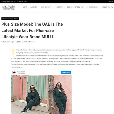 Screencapture of African fashion