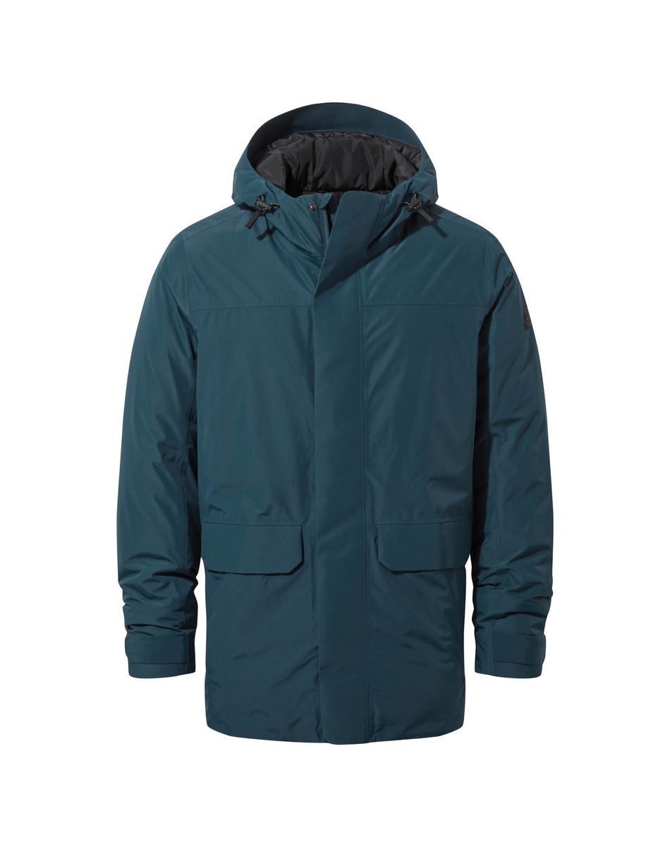 Pawter Men's Waterproof Down Parka - Petrol Green