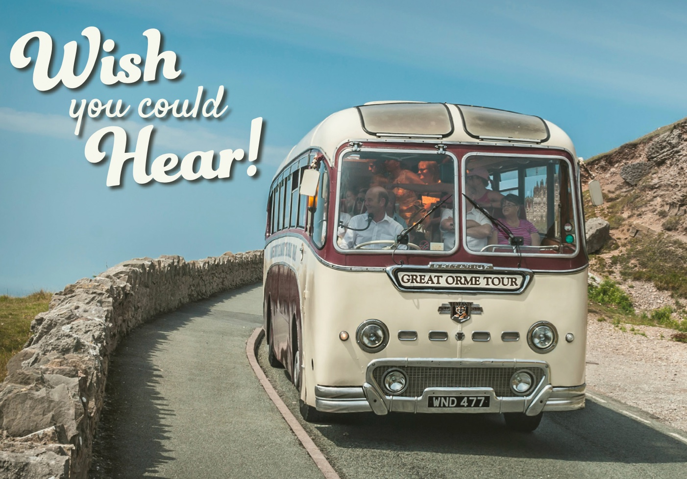 The Wish You Could Hear postcard front - an initiative rolled out by McCarron Coates during the pandemic, to show support for the coach driving community and operators.