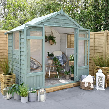 Suggested Header 2000px Thorndown Paints, Bullrush Green and RAL 9003 Wood Paint on Oakley Summerhouse , £22, 7387004.jpg