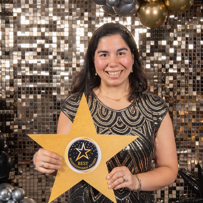 Janan Leo, founder of Cocorose London - a double winner of Gold (Best Customer Service) and Silver (Most Inspiring Businesswoman) awards at the national Best Businesswomen Awards 2024.