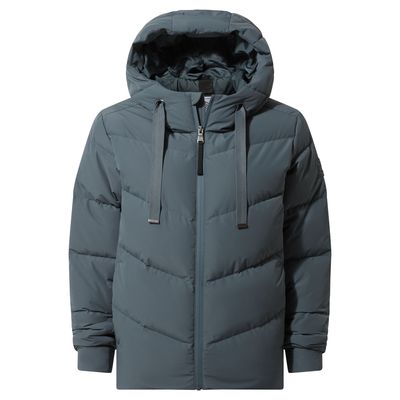 Raleigh Luxe Short Womens Down Jacket - Graphite
