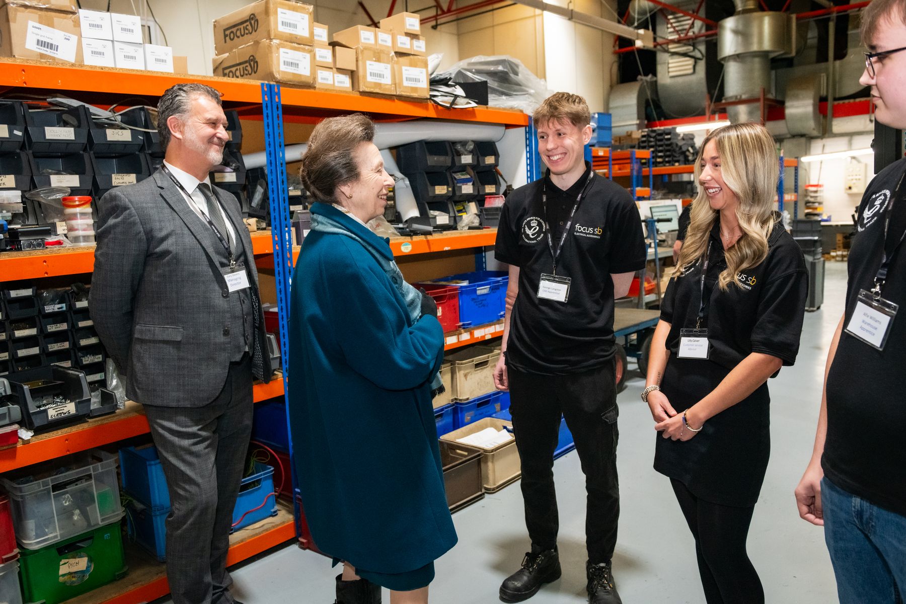 HRH The Princess Royal meets Focus SB apprentices and trainees