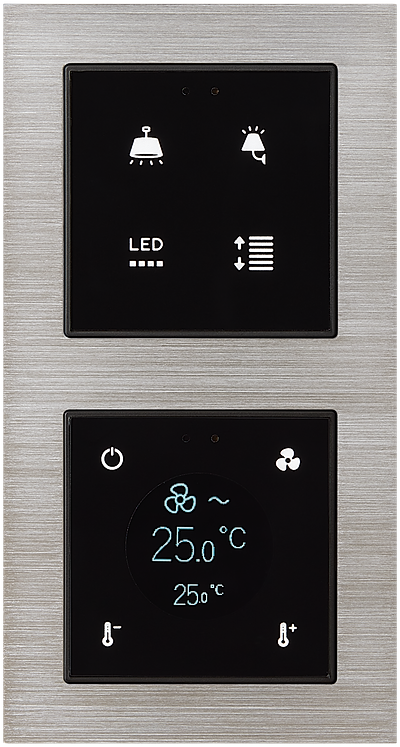 Focus SB twin frame for Zennio smart control