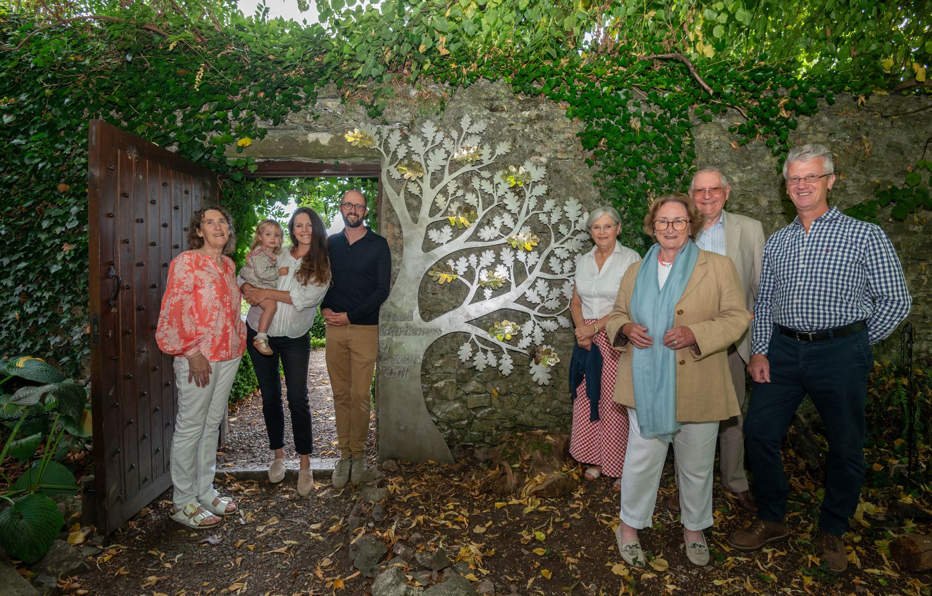 The new head gardeners' commemorative tree at Levens Hall and Gardens, the Lake District, UK