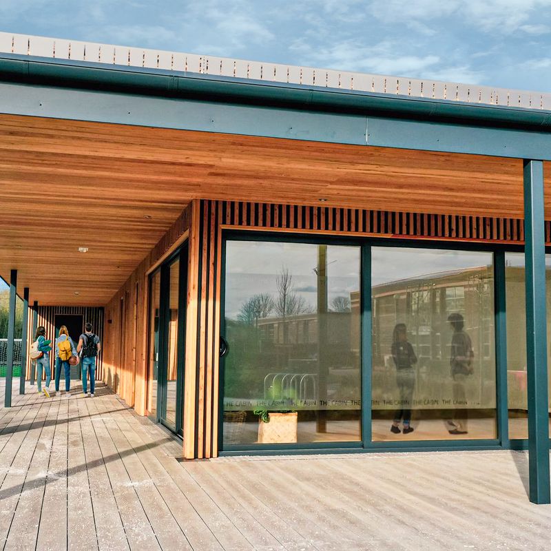 TG Escapes timber frame sports pavilion at Winnersh Triangle
