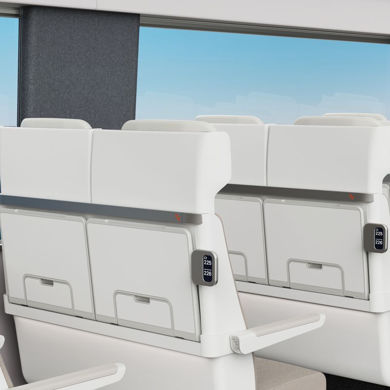 Image showing view of the backs of the ALIZÉ rail seat. 
