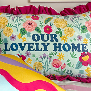 Suggested Header 2000px rucomfy, Frilled Our Lovely Home Cushion  Cerise Pink, £29.99, 8743643.jpg
